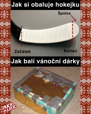 Snaha se cení 🎁😅 Všem přejeme krásné Vánoce! 🎄🙏🏻 #hokejisti #hokej #vanoce #pucklife #hockeypresent